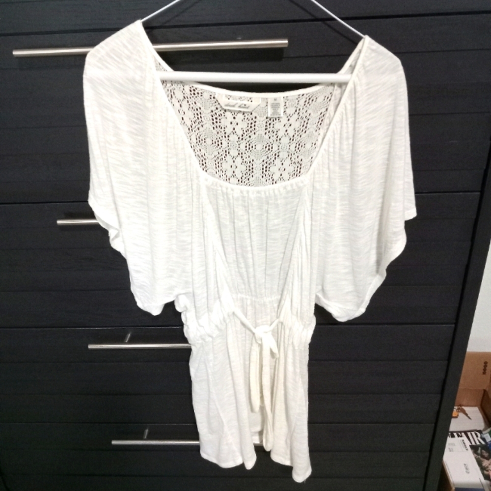 Derek Heart White Lace Blouse